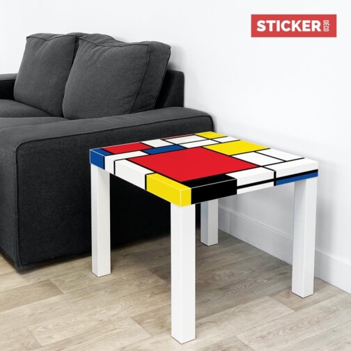 Sticker Ikea Lack Mondrian