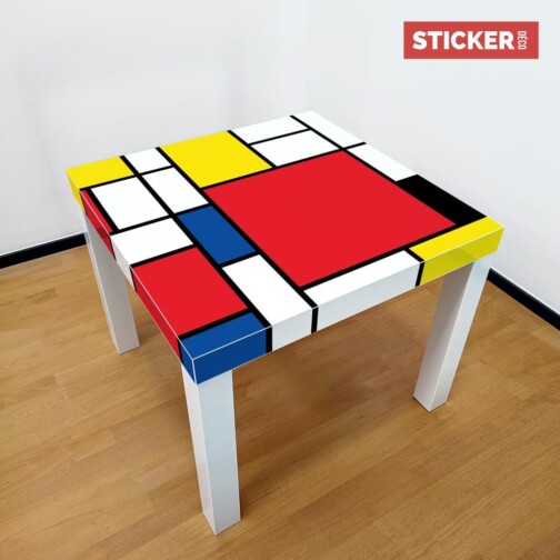 Sticker Ikea Lack Mondrian