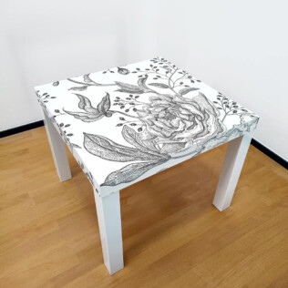 Sticker Ikea Lack Rose Gravure