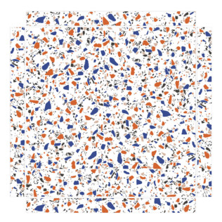 Sticker Ikea Lack Terrazzo Orange Et Bleu