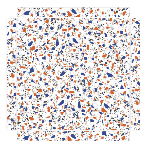 Sticker Ikea Lack Terrazzo Orange Et Bleu