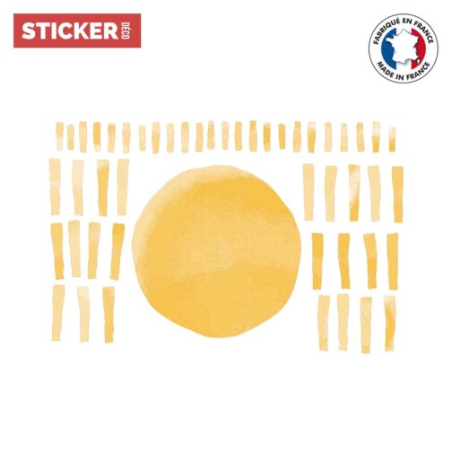Sticker Soleil Aquarelle