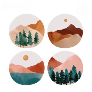Stickers Minimalistes Montagnes