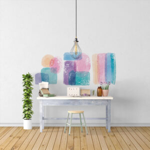 Stickers Formes Déco Aquarelle Pastel