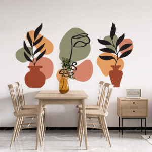 Stickers Vases Visage