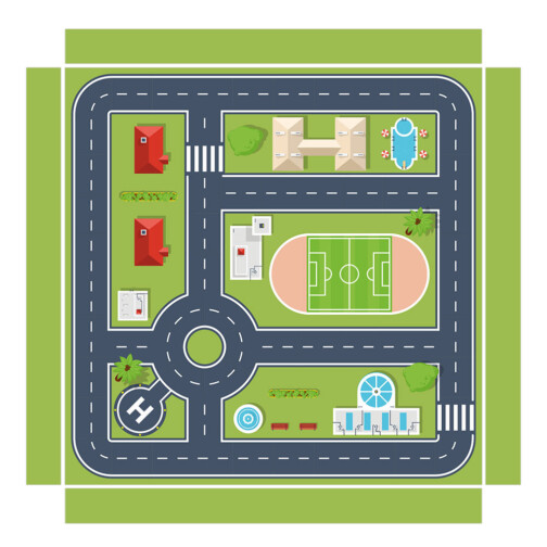 Sticker Ikea Lack Circuit Voiture Ville