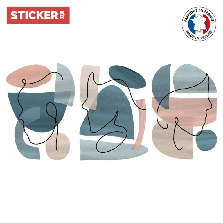 Stickers Forme Line Art | Sticker Minimaliste Déco | StickerDeco.fr