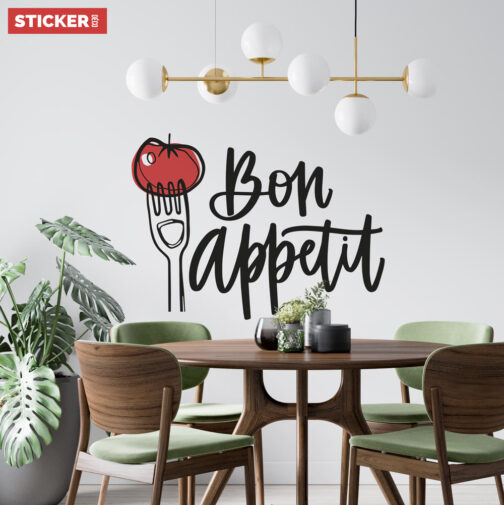 Sticker Bon Appétit Fourchette