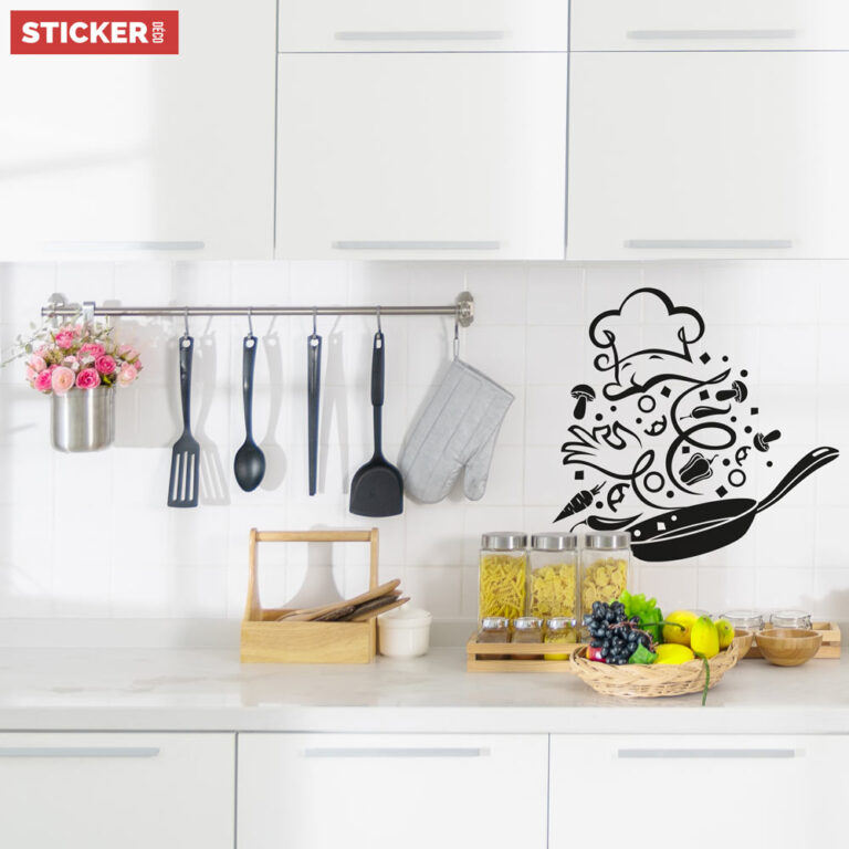 Sticker Chef Cuisinier Abstrait | Autocollants | Stickerdeco.fr