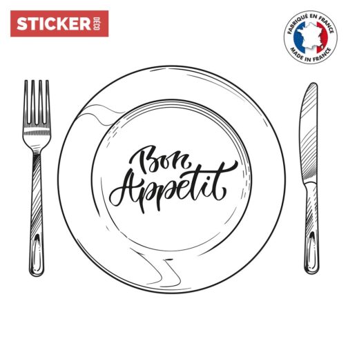 Sticker Assiette Bon Appétit