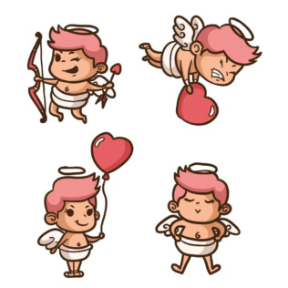 Sticker Cupidon Love