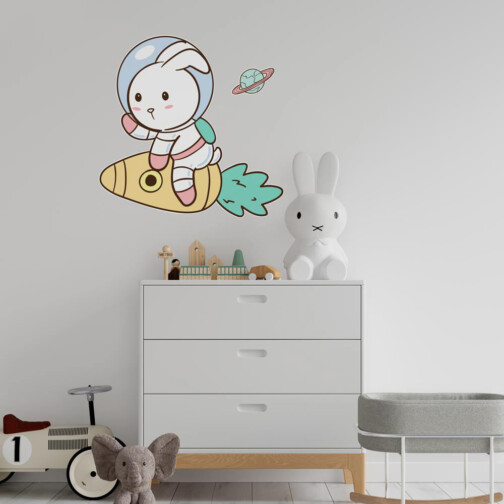 Sticker Lapin Cosmonaute