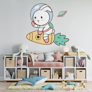 Sticker Lapin Cosmonaute