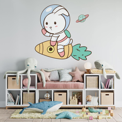 Sticker Lapin Cosmonaute