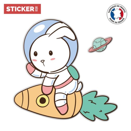 Sticker Lapin Cosmonaute