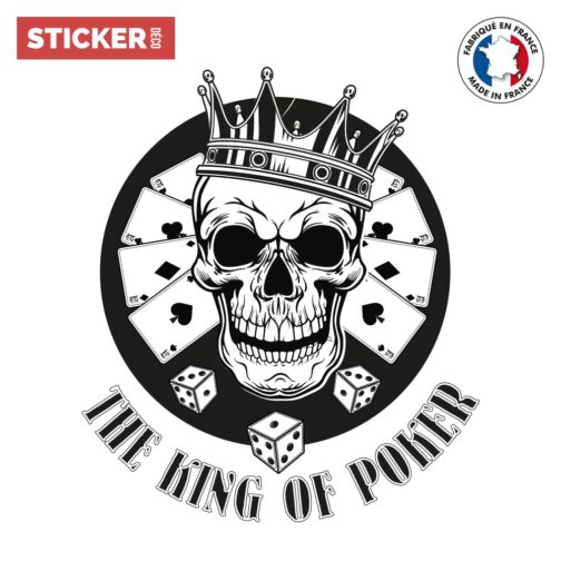 Sticker Poker Tête De Mort