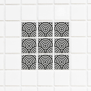 Stickers Carrelage Rond Monochrome