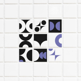 Stickers Carrelage Scandinave Very Peri