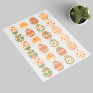 Stickers Oeufs de Paques Mignons