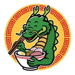 Sticker Ramen Dragon