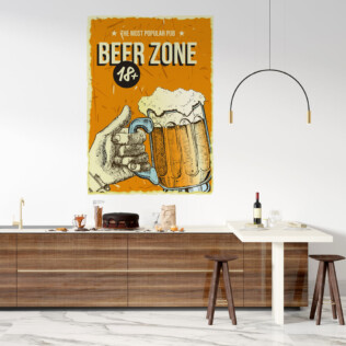 Sticker Affiche Pub Beer Zone