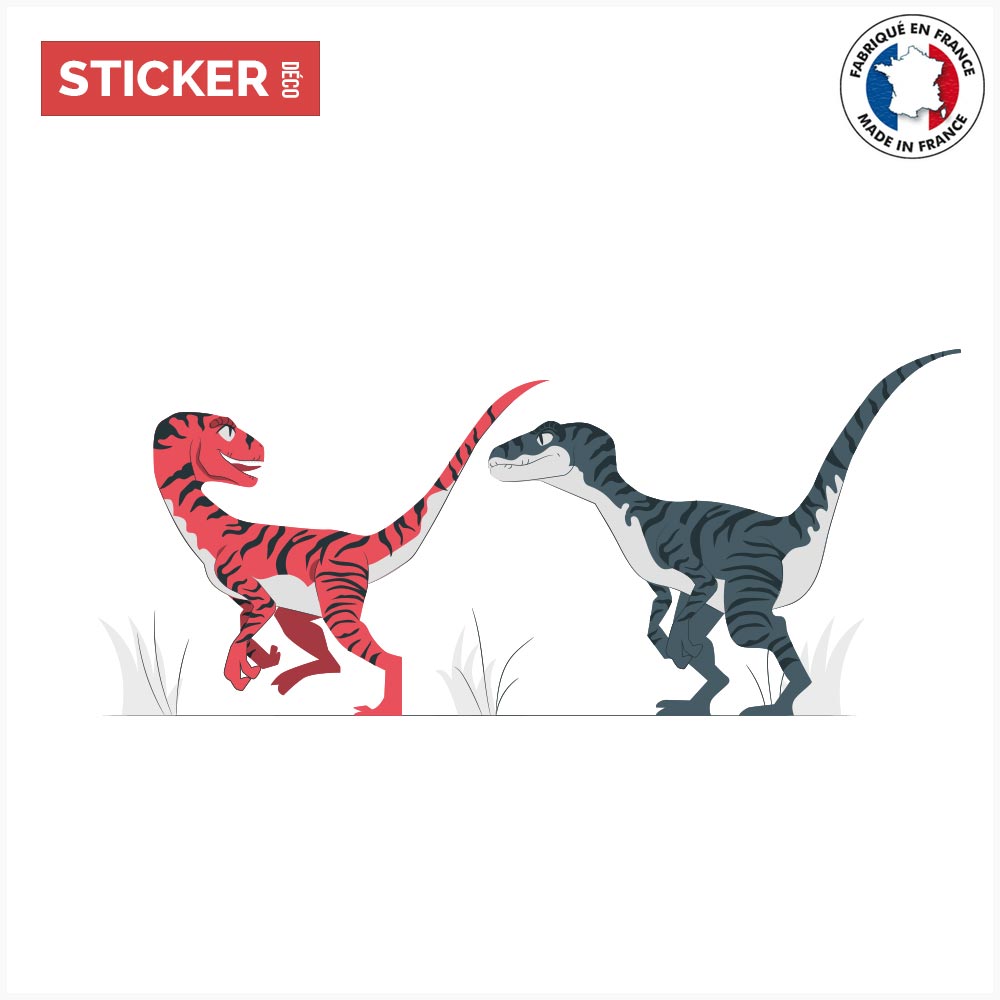Stickers Dinosaure Velociraptor - Autocollant muraux et deco