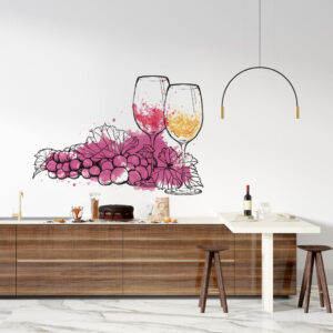 Sticker Raisin Et Vin