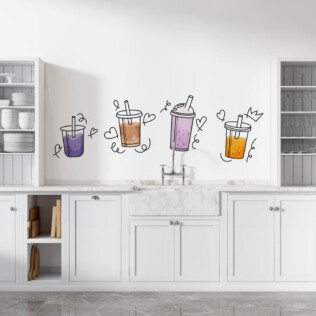 Stickers Bubble Tea Dessin