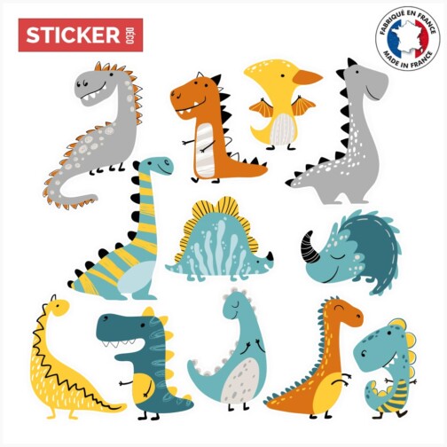 Stickers Dinosaures Cartoon