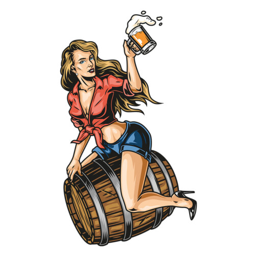 Sticker Pinup Bière