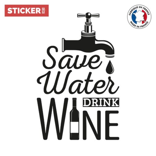 Sticker Robinet Drink Wine