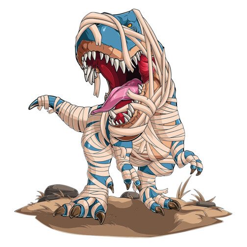 Sticker T-Rex Momie