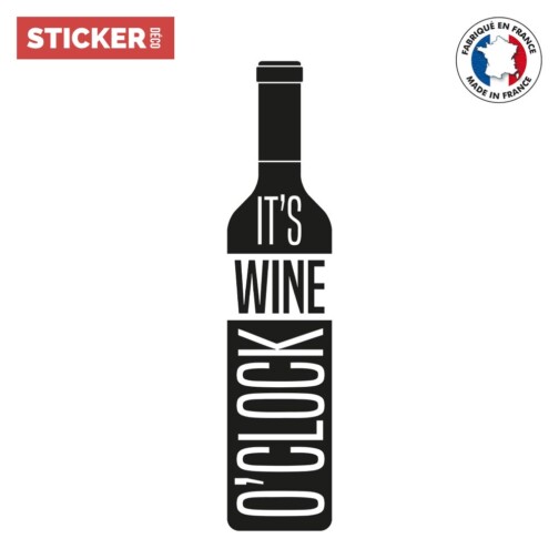 Sticker Wine O Clock