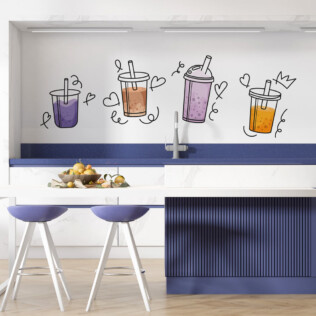 Stickers Bubble Tea Dessin