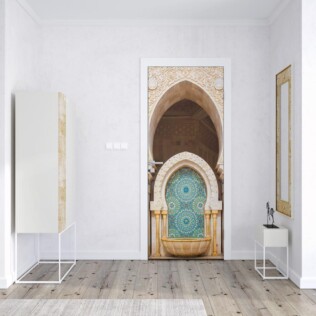 Ressemble double Réverbération stickers muraux pour porte placard   Mosquée italien chameau