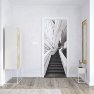 Autocollant Porte 3D Venise - 95x215 Cm - Effet Trompe-l'œil Canaux - PVC Amovible Sans Trace - Pour Salon, Chambre, Cuisine - Décoration Murale Facile