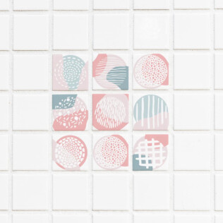 Stickers Carrelage Abstrait Pastel