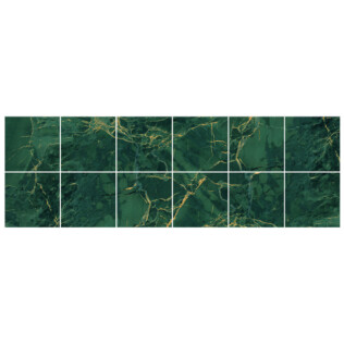Stickers Carrelage Marbre Vert Émeraude