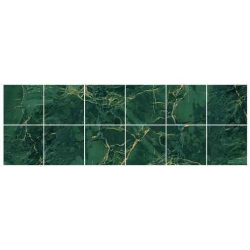 Stickers Carrelage Marbre Vert Émeraude