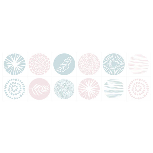 Stickers Carrelage Ronds Pastel