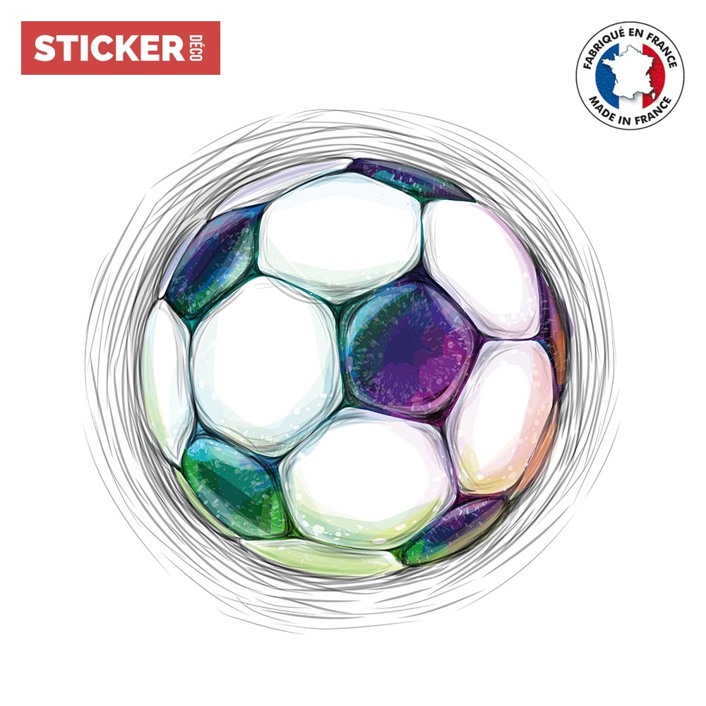 Sticker chaussures de foot avec ballon au centre à petit prix
