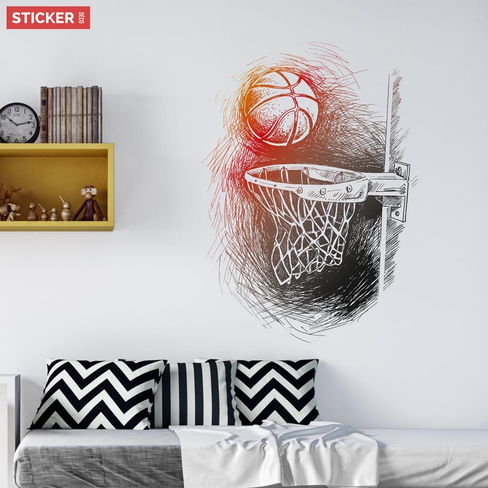 Stickers Muraux 3D Smashed Basketball Mur Tatouage Amovible Décoration De  La Maison Sports Étanche Stickers Art Pour Garçon[x7988]