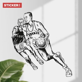Sticker Basketball Retro
