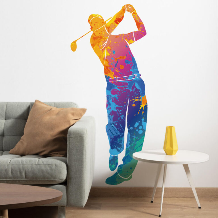 Sticker Golf Coloré | Stickers Autocollants | Stickerdeco.fr