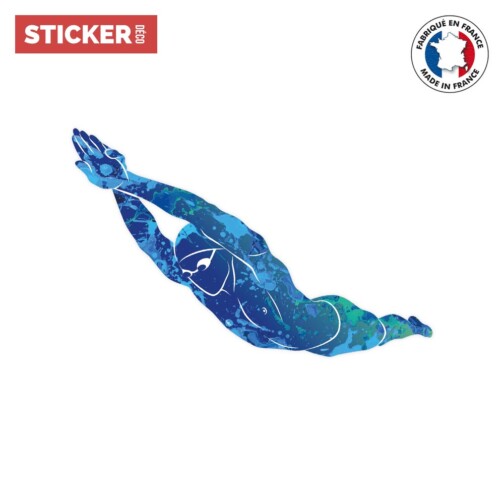Sticker Natation Aquarelle
