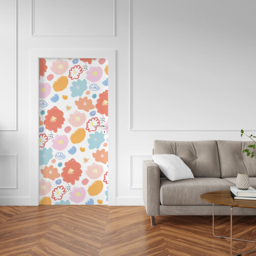 Sticker Porte en Fleurs