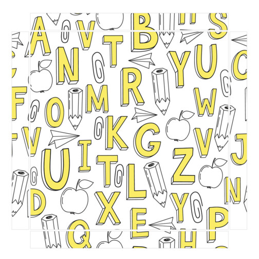 Sticker Ikea Lack Alphabet Minimaliste