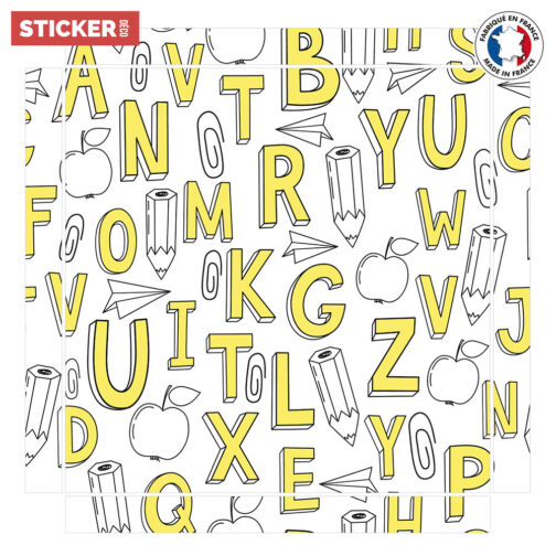 Sticker Ikea Lack Alphabet Minimaliste