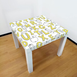 Sticker Ikea Lack Alphabet Minimaliste