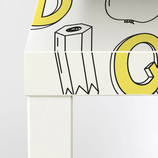 Sticker Ikea Lack Alphabet Minimaliste